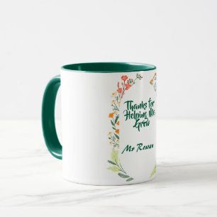 Thanks for Helping Me Grow,Personalised Teacher  Mug