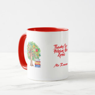 Thanks for Helping Me Grow,Personalised Teacher Mug