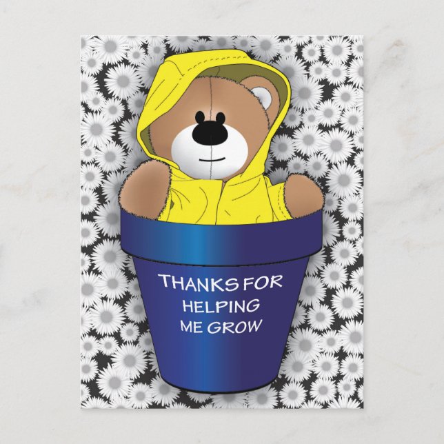 Thanks For Helping Me Grow Postcard (Front)