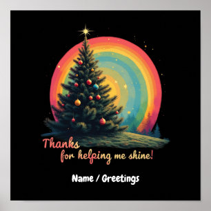 Thanks for Helping Me Shine Heartfelt Gratitude Poster