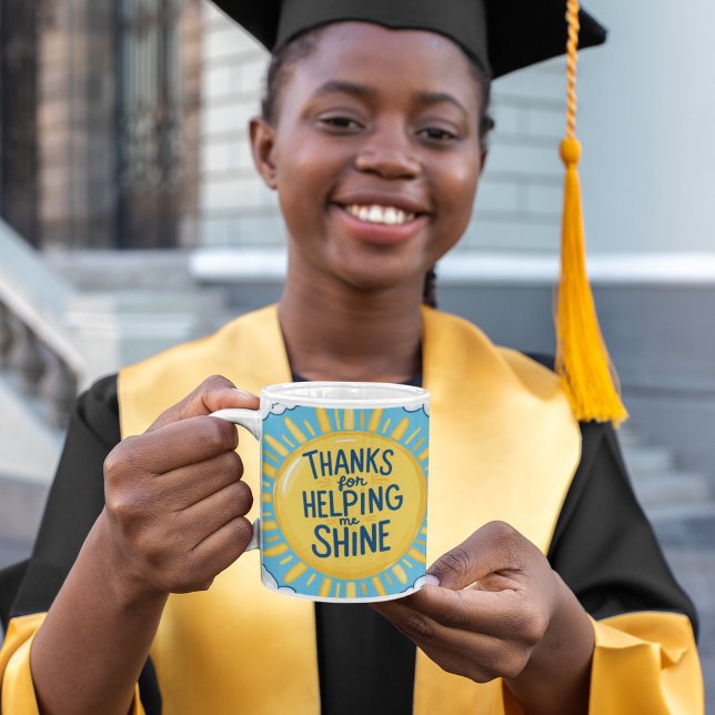 Thanks For Helping Me Shine Mug (Show your gratitude with this, "Thanks for helping me shine" mug! )