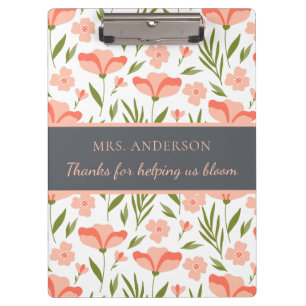 Thanks For Helping Us Bloom Clipboard