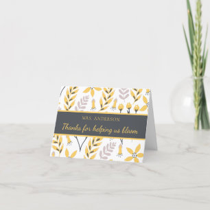 Thanks For Helping Us Bloom Teacher Greeting Card