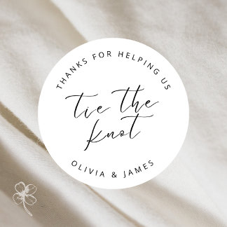 Thanks For Helping Us Tie The Knot Stickers