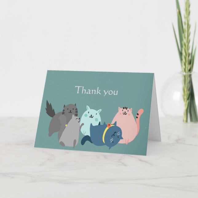 Thanks for Looking after my Fur Babies Cats Card (Front)