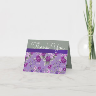 “Thanks for Making Me Purple Floral Thank You Card
