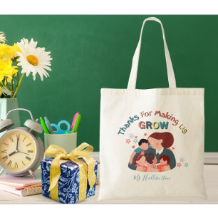 Thanks For Making Us Grow Teacher Appreciation Tote Bag