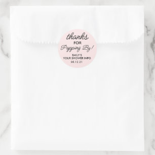 Thanks for Popping By Baby Shower Favour Stickers
