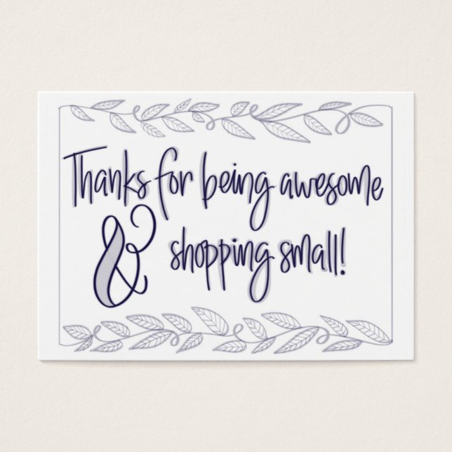 Thanks for shopping small (Front)