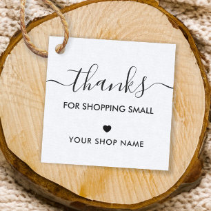 Thanks for Shopping Small Label Tags, Kraft