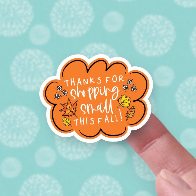 Thanks for Shopping Small This Fall Orange Leaves (Creator Uploaded)