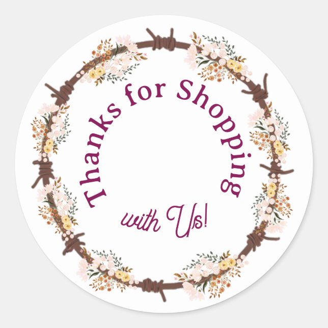 Thanks for Shopping with Us! Classic Round Sticker (Front)