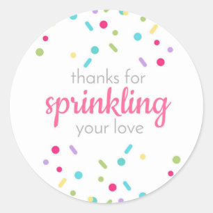 Thanks for Sprinkling Your Love Stickers in Pink