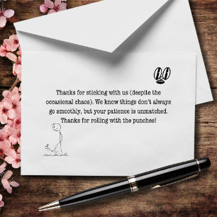 Thanks for Sticking With Us Despite the Chaos Thank You Card