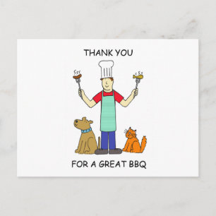 Thanks for the BBQ, Cartoon. Postcard