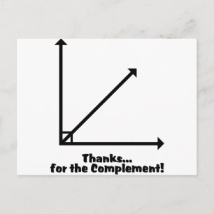 thanks for the complement postcard