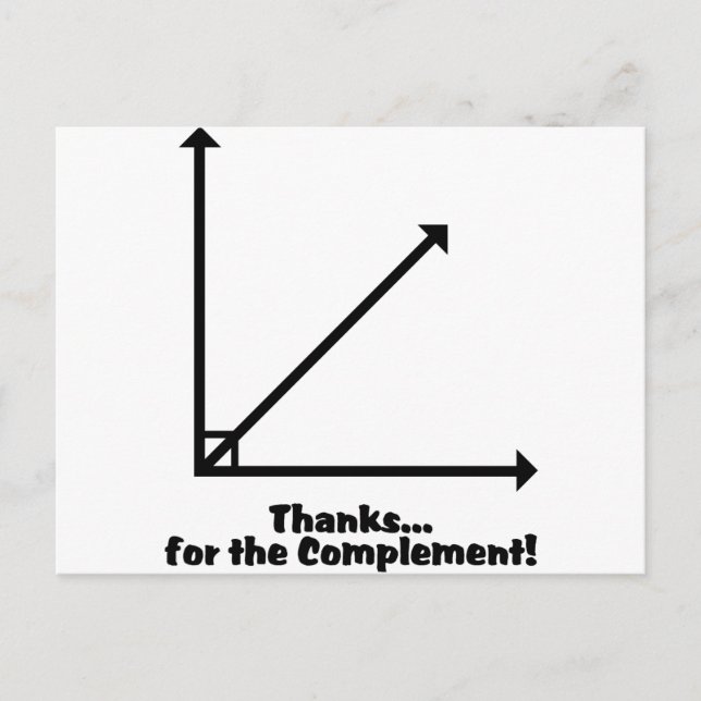 thanks for the complement postcard (Front)