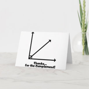 thanks for the complement thank you card