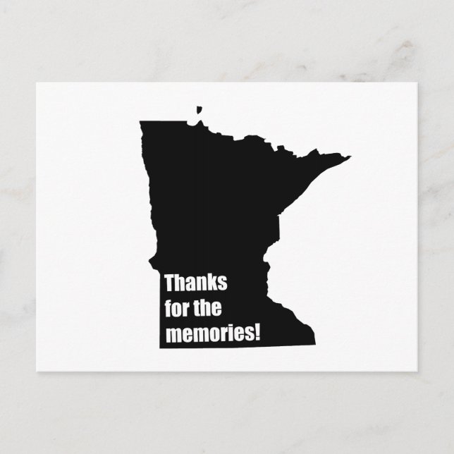 Thanks for the Memories Minnesota Postcard (Front)