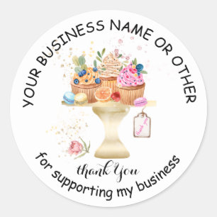 Thanks for the purchase, small bakery business. cl classic round sticker
