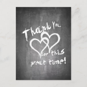 Thanks for this great time on a chalk board holiday postcard