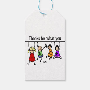 Thanks for what you Teach US Fun Teacher art Gift Tags