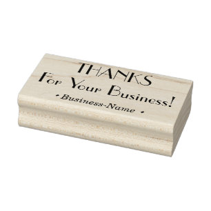 "THANKS For Your Business!" and Custom Name Stamp
