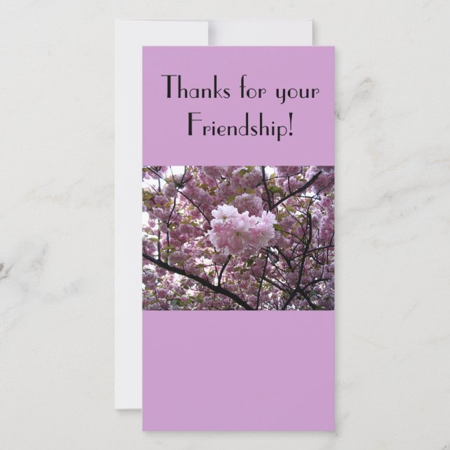 Thanks for your Friendship photo Card (Front)
