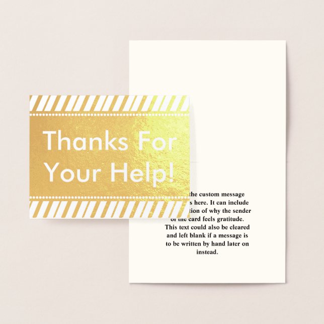 "Thanks For Your Help!" Greeting Card (Display)