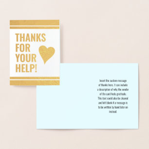 "THANKS FOR YOUR HELP!" Greeting Card
