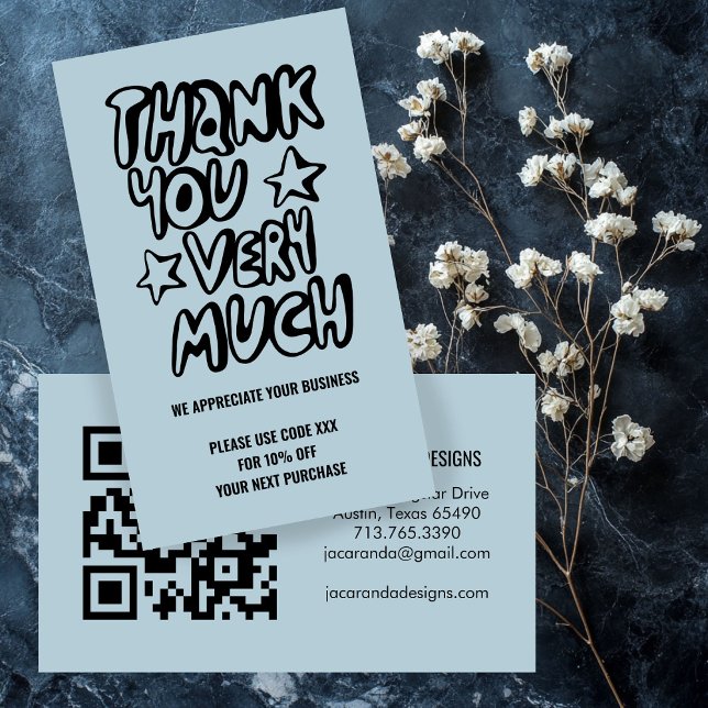 Thanks for Your Order DISCOUNT CODE QR Code Business Card (Thanks for Your Order DISCOUNT CODE QR Code Business Card
)