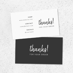 Thanks for your Order Monochrome Business Insert