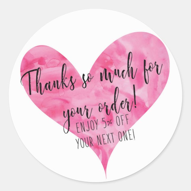 Thanks for Your Order Stickers - Round (Front)