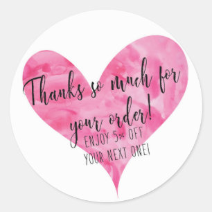Thanks for Your Order Stickers - Round