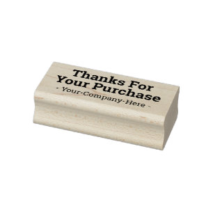 "Thanks For Your Purchase" and Custom Name Stamp