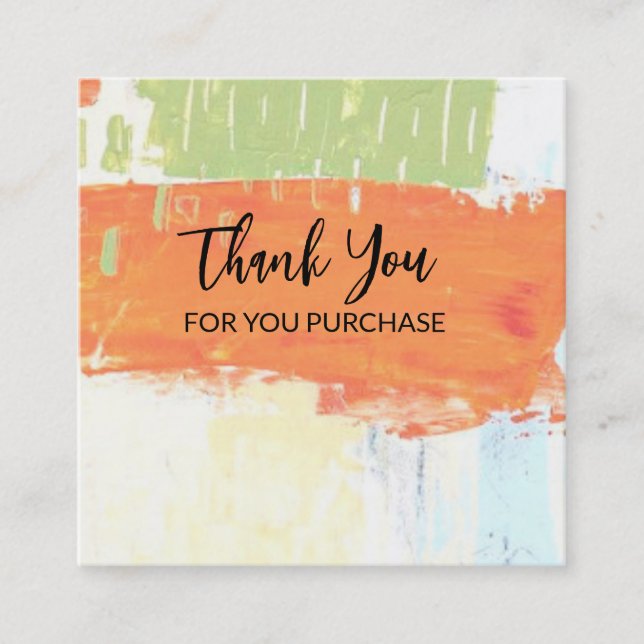Thanks for your purchase Card (Front)