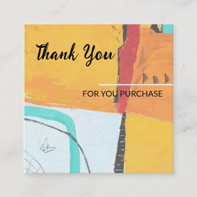 Thanks for your purchase Card (Front)