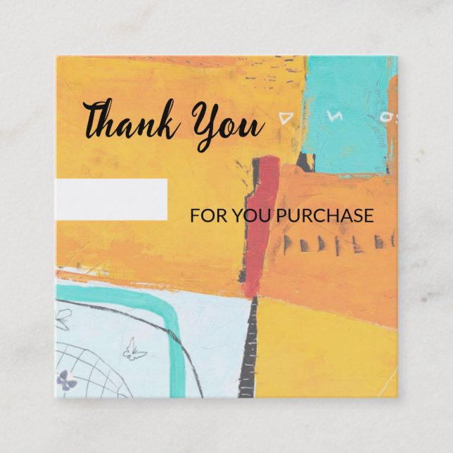 Thanks for your purchase Card (Front)