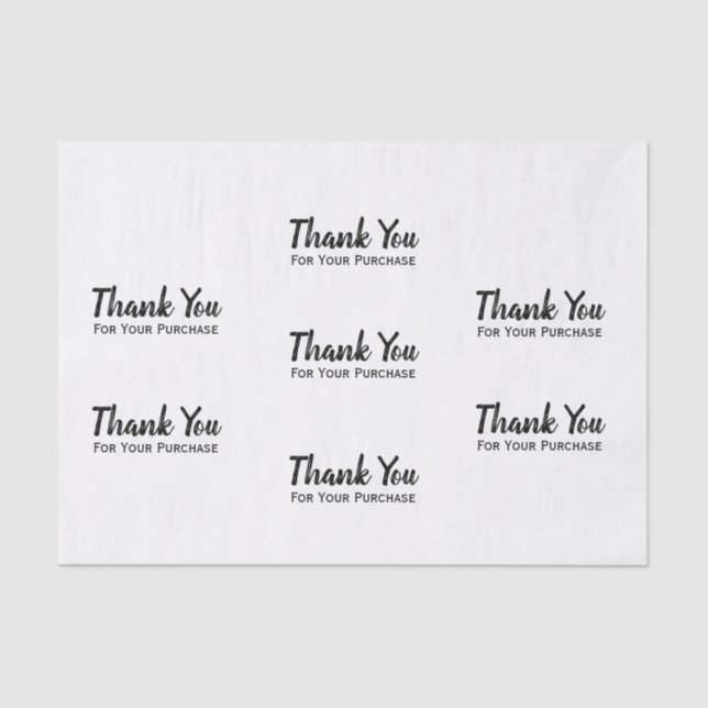 Thanks For Your Purchase Minimalist Company  Tissue Paper (Front)