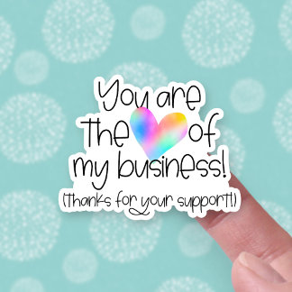Thanks for Your Support Rainbow Heart Business