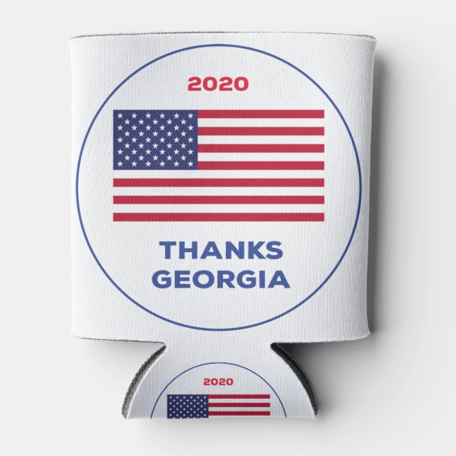 Thanks Georgia 2020 Election Can Cooler (Front)