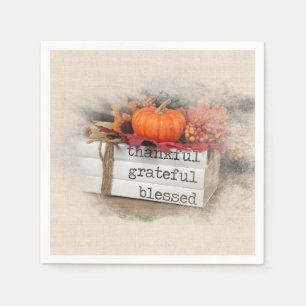 Thanks giving Autumn Book Stack Napkin