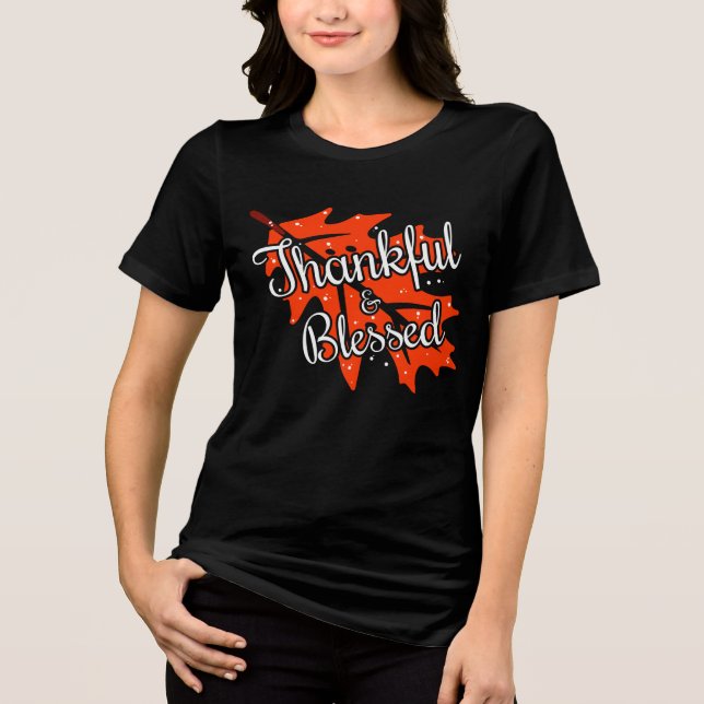 Thanks giving day premium vector design Tri-Blend shirt (Front)