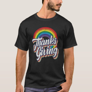 Thanks Giving Rainbow Retro T-Shirt