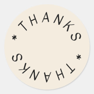 Thanks Hand Drawn Simple Design Thank You Sticker