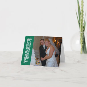 Thanks In Lights Thank You Notecard (Green)