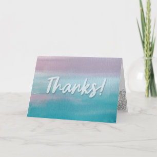 thanks in watercolor design thank you card