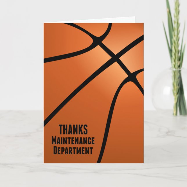 Thanks Maintenance Department-We Depend on You Thank You Card (Front)