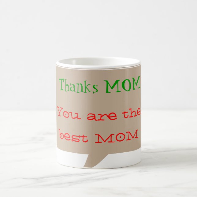 Thanks MOM - editable text for other uses Coffee Mug (Center)