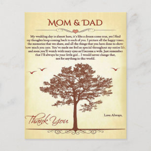 Thanks Mum and Dad Gift,Mother's/Father's Day Gift Flyer